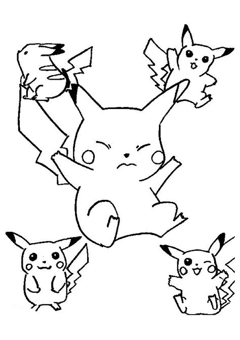 Kentong Pikachu And Satoshi Pokemon Coloring Pages