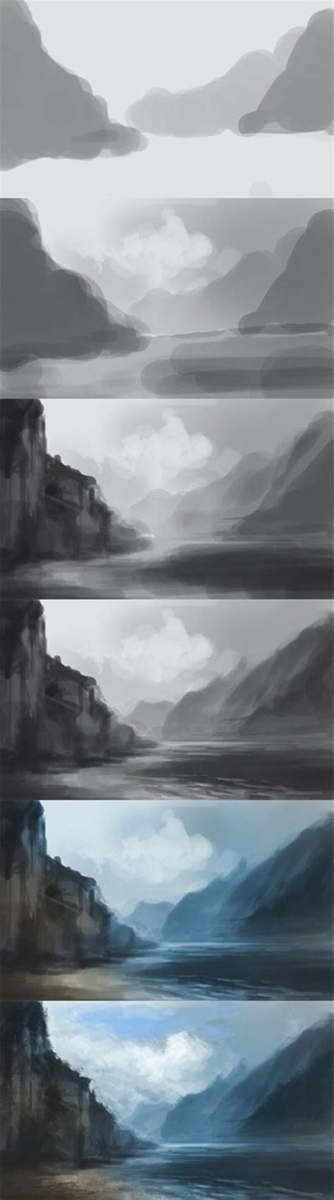 60 Easy And Simple Landscape Painting Ideas Digital Painting