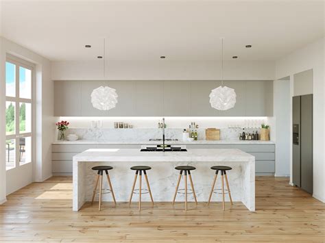Variety Of Best White Kitchen Designs Arranged With Contemporary And