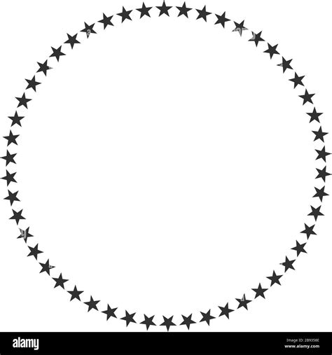 50 Estrellas De Estados Unidos En Círculo Ejemplo De Vector De