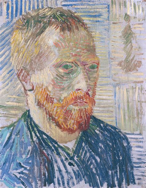 Self Portrait 1887 With Japanese Print Painting By Vincent Van Gogh