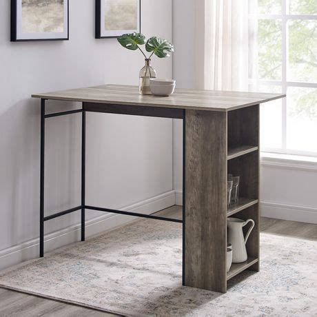 Drop leaf gate leg table this very pretty table is a versatile piece that can be used anywhere in the home. 48" Counter Height Drop Leaf Table with Storage - Grey ...