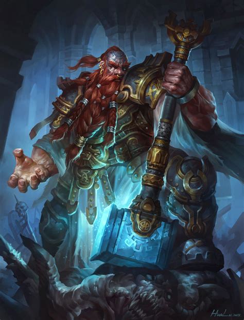 Artstation Dwarf Cleric Hua Lu Fantasy Warrior Fantasy Dwarf