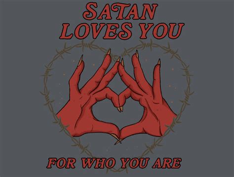Satan Loves You None Glossy Sticker Thiago Correa By Teefury