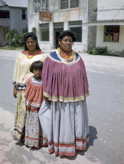 Florida Memory Seminole Mother And Children In Town Near The Brighton