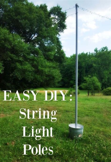 Diy String Light Poles Outdoor Wedding Lighting Diy Outdoor Lighting