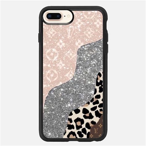 Pink Glitter Cheetah Print Phone Case Etsy