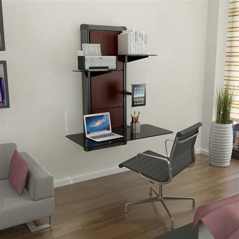 Compact computer workdesks can be found in a large array of layouts. Why wall-mounted desks are perfect for small spaces