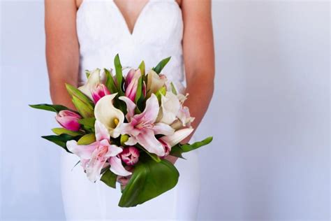 Bridal Bouquet Pink Lily Wedding Bouquet Alternative
