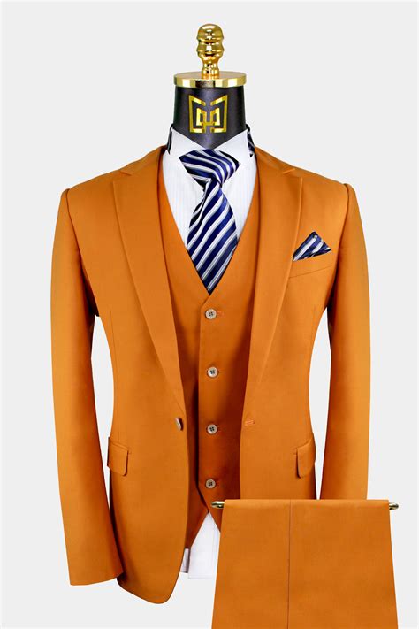 Burnt Orange Suit 3 Piece Gentlemans Guru
