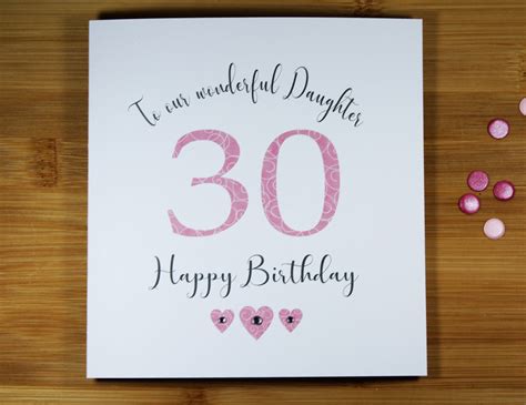 30th Birthday Card Daughter Mum Wife Sister Cousin Etsy Uk 30th Birthday Cards Birthday