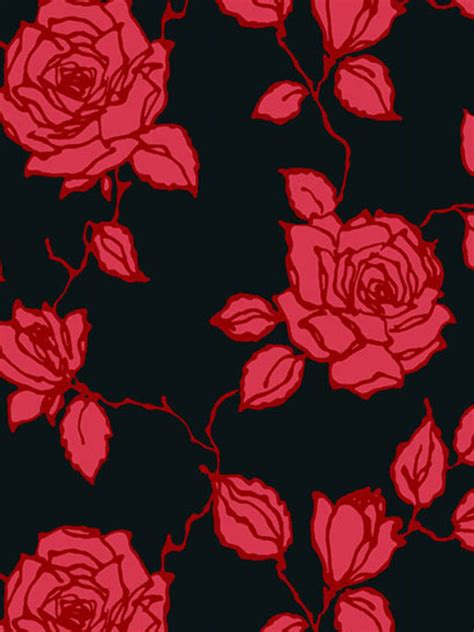 gothic rose patterns | black, red and rose