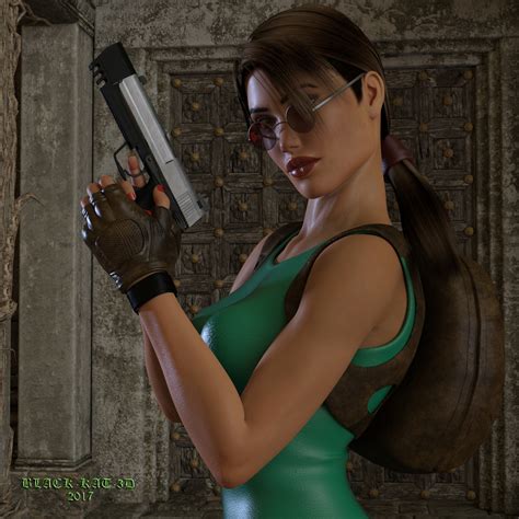 Portrait Lara Croft By Black Kat 3d On Deviantart