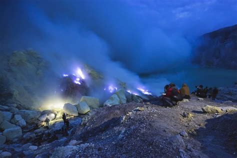 Ijen Crater Blue Fire By Car From Bali I Indonesia Impression