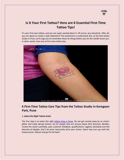 Is It Your First Tattoo Here Are 6 Essential First Time Tattoo Tips