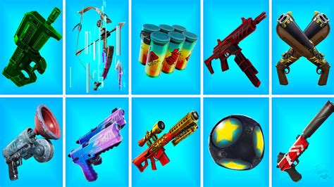 Evolution Of All Exotic Weapons And Items Fortnite Chapter 1 Chapter 4