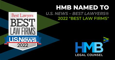 Hmb Named To Us News Best Lawyers® 2022 “best Law Firms”