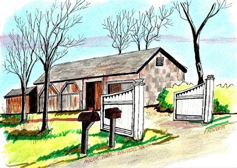 Old Proctor Farm Drawing By Paul Meinerth Fine Art America