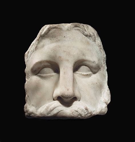 A Greek Marble Head Of Serapis