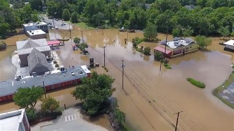 Drone Footage Shows Widespread Flooding In North Carolinas Capital