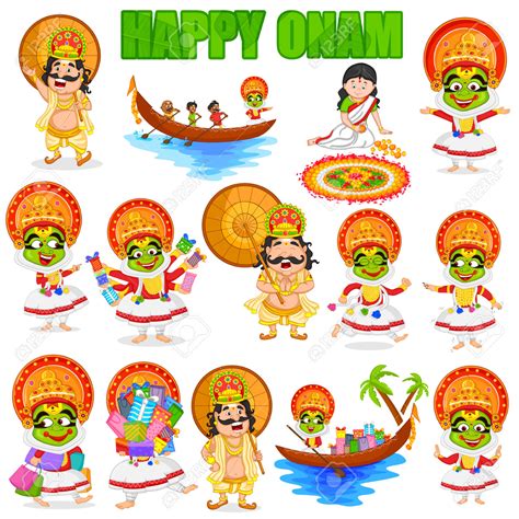 Onam is celebrated worldwide with great pomp and show by malayalis.you can find beautiful onam pookalam designs for 10 days in every house. King Mahabali for Onam festival » Clipart Station