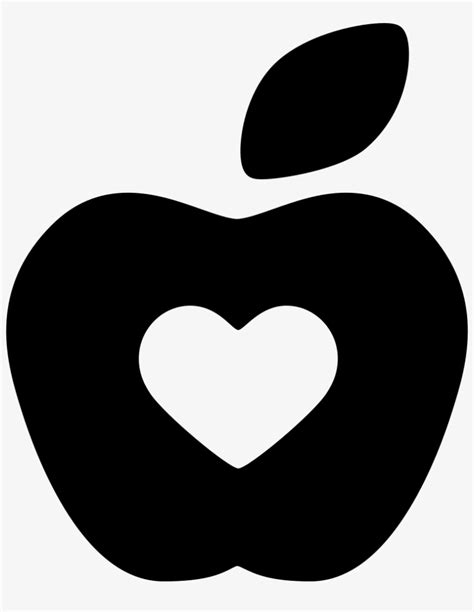 Png File Svg Apple With Heart Silhouette Transparent Png 810x980