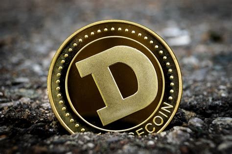 Dogecoin Stock Symbol Crypto Currency Dogecoin Golden Symbol Royalty