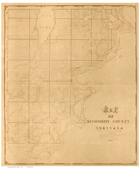 Mississippi County Arkansas 1898 Old Map Reprint Old Maps