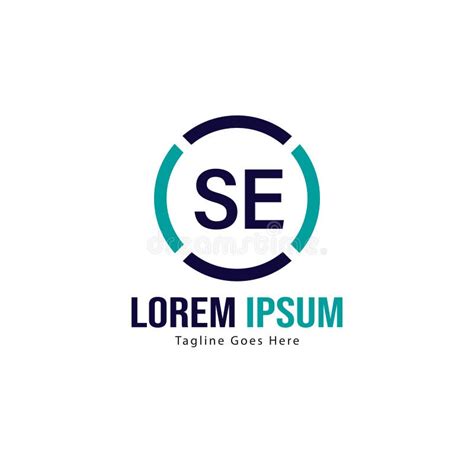 Initial Se Logo Template With Modern Frame Minimalist Se Letter Logo