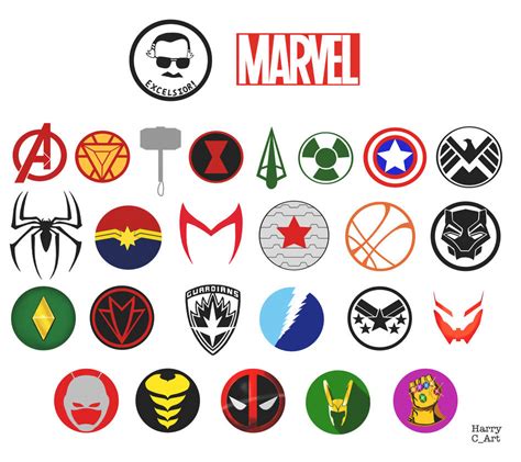 Thiết Kế đồ Họa Chuyên Nghiệp Cho Logos Marvel đầy Sức Mạnh Và Thần Thái