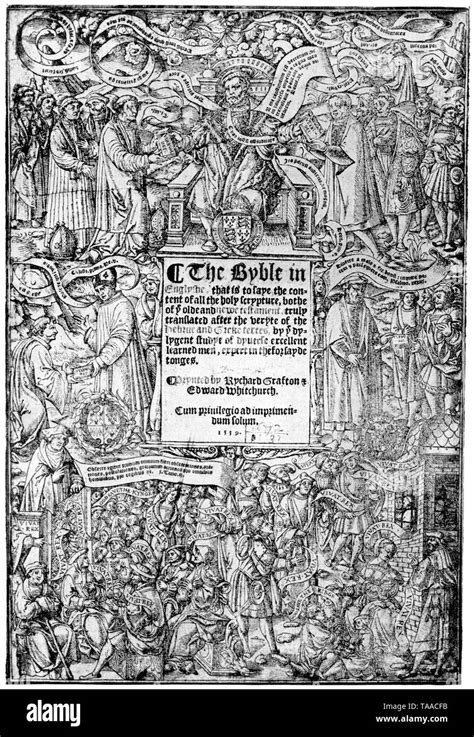Title Page Of The First Edition Of The Great Bible 1539 Original In