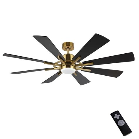 Wingbo Dc Ceiling Fan With Lights And Remote Matte Black Ceiling