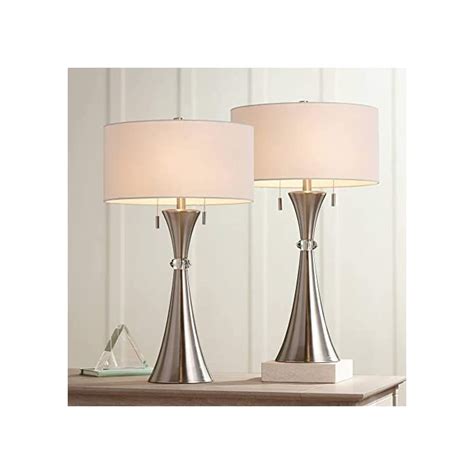 Buy Rachel Modern Art Deco Table Lamps 28 Tall Set Of 2 Concave Column