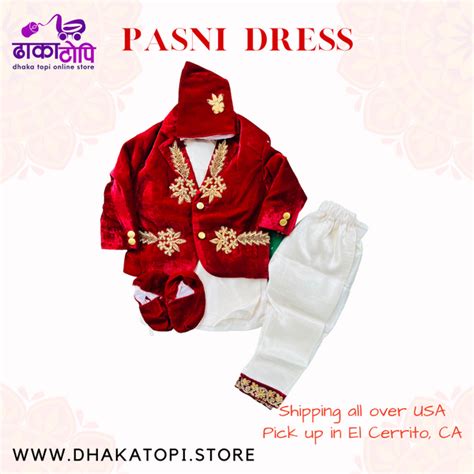 Pasni Dress Boy Traditional Nepali Pasni Dress Dhakatopi Weaning
