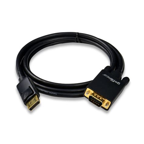 Gofanco Ft Displayport To Vga Adapter Cable Black Dpvga F
