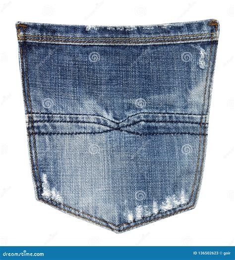 Old Jeans Back Pocket Stock Image Image Of Casual Clothing 136502623