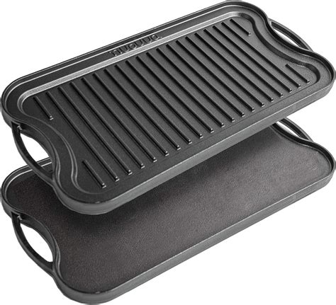 Cast Iron Griddle Plate For Gas Hob And Bbq Griddle Pan Double Sided