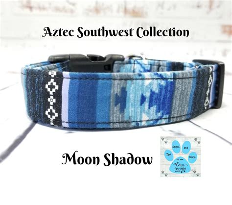 Get yourself a leather cat collar in place of the nylon counterparts! Blue Aztec Dog Collar Martingale Upgrade Available Collars ...