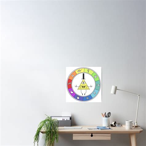 Rainbow Bill Cipher Wheel Poster By Skullnuku Redbubble