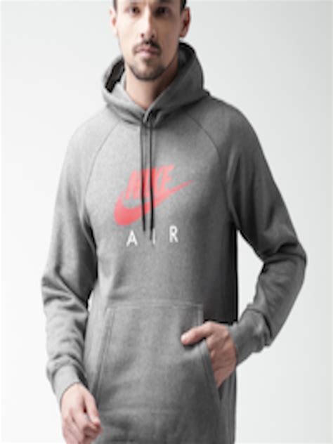 Buy Nike Grey Melange Printed Hooded Nsw Hoodie Air Sweatshirt