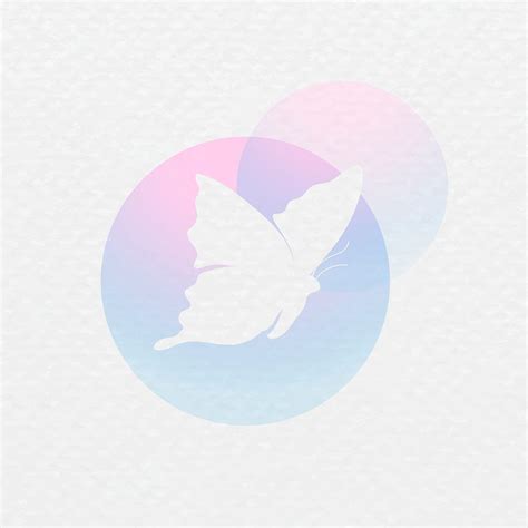 Beautiful Butterfly Logo Element Pink Free Psd Rawpixel