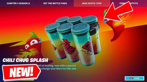 How To Get The New Chili Chug Splashes In Fortnite Youtube