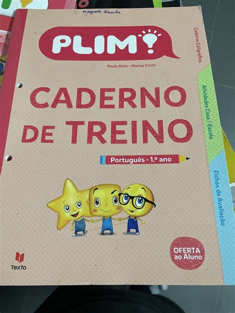 Manual Plim Português 1o Ano Caderno De Treino Caderno De Fichas