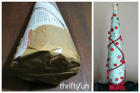 Making A Newspaper Cone Christmas Tree Thriftyfun