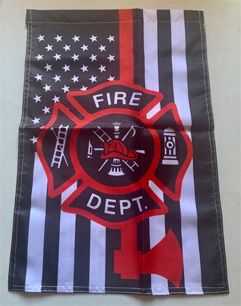 Salute To Firefighters Garden Flag Etsy