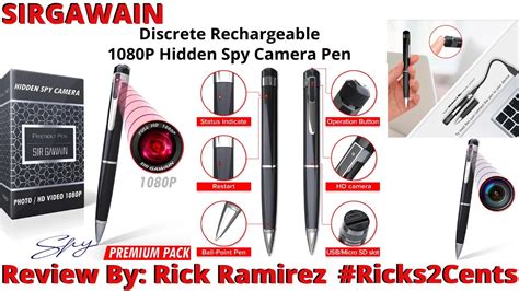 Sirgawain Discrete The Best Rechargeable 1080p Hidden Spy Camera Pen Hd