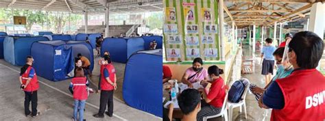 dswd chief visits evacuation centers in batangas assures support to affected families journal
