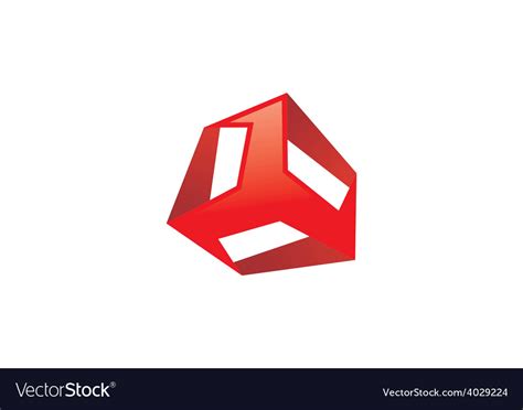 Abstract Cube Box Logo Royalty Free Vector Image