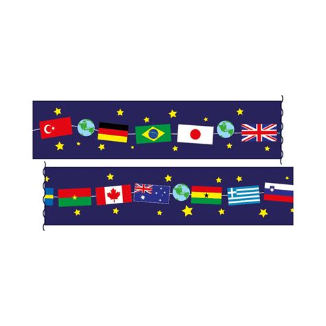 Border World Flags Superstickers