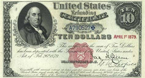 United States P308 10 Dollars From 1879